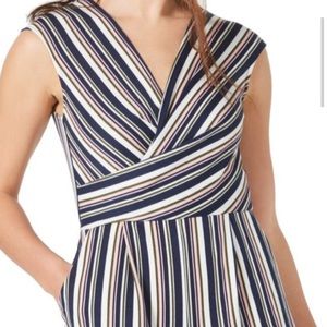 NWT FishBowl Romper Navy  Surplice Dual Pocket